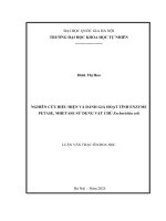 Luận văn thạc sỹ khoa học :nghiên cứu biểu hiện và Đánh giá hoạt tính enzyme petase, mhetase sử dụng vật chủ escherichia coli