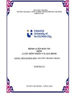 IUH - BÌNH LUẬN BẢN ÁN - LUẬT HÔN NHÂN VÀ GIA ĐÌNH