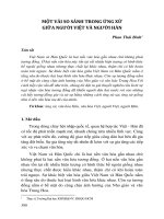 Một vài so sánh trong Ứng xử giữa người việt và người hàn