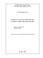 Tóm tắt nghiên cứu tận dụng nhiệt khí thải của Động cơ Đốt trong Để phát Điện