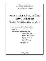 Thiết kế hệ thống Động lực Ô tô tên Đề tài thiết kế hộp số, hộp số phụ (nếu có)