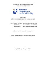 IUH - BÁO CÁO ĐỒ ÁN THIẾT KẾ TRUYỀN ĐỘNG CƠ KHÍ