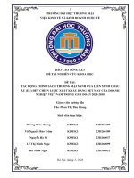 Tác Động chính sách thương mại xanh của liên minh châu Âu (eu) Đến chiến lược xuất khẩu hàng dệt may của doanh nghiệp việt nam trong giai Đoạn 2020 2030