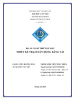 Đồ Án cơ sở thiết kế máy thiết kế trạm dẫn Động băng tải