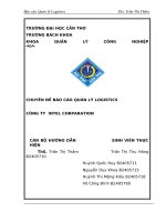 Chuyên Đề báo cáo quản lý logistics công ty intel corparation