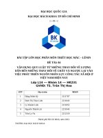 Vận dụng quy luật từ những thay Đổi về lượng dẫn Đến những thay Đổi về chất và ngược lại vào việc phát triển nguồn nhân lực công tác xã hội Ở việt nam hiện nay