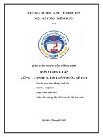 Báo cáo thực tập tổng hợp Đơn vị thực tập công ty tnhh kiểm toán quốc tế pnt