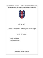 Pháp luật về thuế thu nhập doanh nghiệp