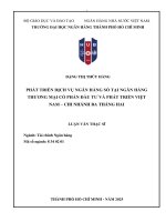 Phát triển dịch vụ ngân hàng số tại ngân hàng thương mại cổ phần Đầu tư và phát triển việt nam   chi nhánh ba tháng hai
