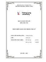 Báo cáo bài tập lớn môn học sâu phát hiện gian lận trong thi cử