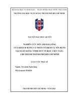Nghiên cứu mức Độ hài lòng của khách hàng cá nhân về dịch vụ tín dụng tại ngân hàng tnhh mtv public việt nam  chi nhánh thành phố hồ chí minh