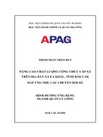 Nâng cao chất lƣợng công chức cấp xã trên Địa bàn xã ea khăl, tỉnh Đắk lắk Đáp Ứng nhu cầu chuyển Đổi số