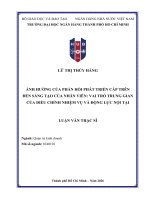 Ảnh hưởng của phản hồi phát triển cấp trên Đến sáng tạo của nhân viên vai trò trung gian của Điều chỉnh nhiệm vụ và Động lực nội tại