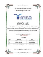 Phân tích các yếu tố liên quan Đến việc triển khai cửa hàng bán lẻ nhằm lên kế hoạch triển khai hệ thống cửa hàng jollibee theo mô hình kinh doanh nhượng quyền thương mại tại tỉnh bình dương