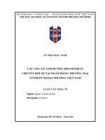 Các yếu tố Ảnh hưởng Đến hành vi chuyển Đổi số tại ngân hàng thương mại cổ phần ngoại thương việt nam