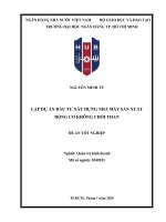 Lập dự Án Đầu tư xây dựng nhà máy sản xuất Động cơ không chổi than