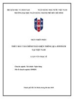 Thúc Đẩy tài chính toàn diện thông qua fintech tại việt nam