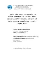 Phân tích thực trạng quản trị nguồn nhân lực tại các cửa hàng kinh doanh Ăn uống của công ty cổ phần thương mại và dịch vụ hiệp thịnh phát