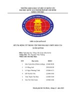 Tiểu luận giữa kỳ Đề tài Động từ trong tập thơ hoa dọc chiến hào của xuân quỳnh