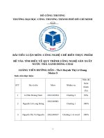 Đề tài tìm hiểu về quy trình công nghệ sản xuất nước trà xanh Đóng chai