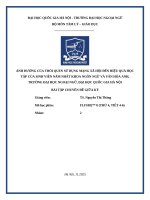 Ảnh hưởng của thói quen sử dụng mạng xã hội Đến hiệu quả học tập của sinh viên năm nhất khoa ngôn ngữ và văn hóa anh, trường Đại học ngoại ngữ, Đại học quốc gia hà nội