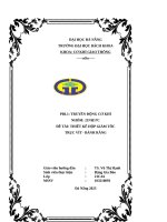 Truyền Động cơ khí  Đề tài thiết kế hộp giảm tốc trục vít   bánh răng