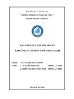 Báo cáo thực tập tốt nghiệp tại công ty cổ phần Ô tô minh thanh