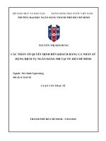 Các nhân tố Ảnh hưởng Đến khách hàng cá nhân sử dụng dịch vụ ngân hàng mb tại thành phố hồ chí minh