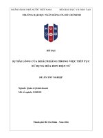 Sự hài lòng của khách hàng trong việc tiếp tục sử dụng hóa Đơn Điện tử