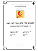 Báo cáo thực tập tốt nghiệp tại công ty tnhh hyundai kefico việt nam ctđt công nghệ kỹ thuật cơ Điện tử Ô tô