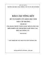 Ứng dụng thuật toán logic mờ (ts fis) vào Điều khiển góc mở bướm ga Để nâng cao hiệu quả Động cơ