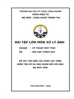 Đề tài tìm hiểu các phép lọc trên miền tần số và Ứng dụng Đối với Ảnh Đa mức xám