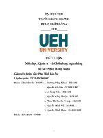 Tiểu luận môn học quản trị và chiến lược ngân hàng Đề tài ngân hàng xanh