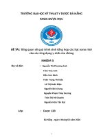 Đề tài tổng quan về quá trình sinh tổng hợp các hạt nano nhờ vào các Ứng dụng y sinh của chúng