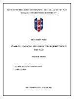 Enabling financial inclusion through fintech in viet nam