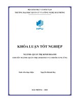 Giải pháp phát triển logistics xanh tại công ty cổ phần logistics hải phòng