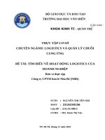 Đề tài tìm hiểu về hoạt Động logistics của doanh nghiệp Đơn vị thực tập công ty cptm bán lẻ nhà bè (nbr)