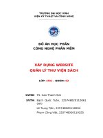 Đồ Án học phần công nghệ phần mềm xây dựng website quản lý thư viện sách