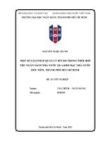 Một số giải pháp quản lý rủi ro trong phối hợp thu ngân sách nhà nước qua kho bạc nhà nước hóc môn, thành phố hồ chí minh