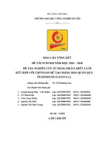 Đề tài nghiên cứu sử dụng dịch chiết lá Ổi kết hợp với chitosan Để tạo màng bảo quản quả Ổi (psidium guajava l)