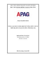 Nâng cao chất lượng Đội ngũ công chức cấp xã trên Địa bàn xã quảng phú, tỉnh Đắk lắk