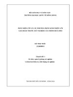 PHÁT HIỆN LỖI VÀ CÁC PHƯƠNG PHÁP GIẢM THIỂU LỖI GIAI ĐOẠN TRƯỚC XÉT NGHIỆM CỦA NHÓM HOÁ SINH