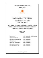 Quy trình xây dựng danh mục thuốc và quy trình cấp phát thuốc cho khoa lâm sàng tại bệnh viện hữu nghị việt Đức