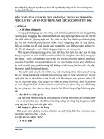 Biện pháp dự thi giáo viên dạy giỏi" ứng dụng Al trong dạy học phát âm âm cuối Tiếng Anh"