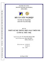 Đề tài thiết kế hệ thống Điện mặt trời nối lưới tự tiêu thụ