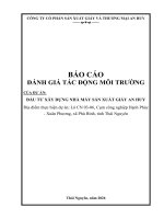Báo cáo dtm Đầu tư xây dựng nhà máy sản xuất giấy an huy
