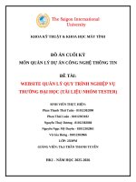 Đề tài website quản lý quy trình nghiệp vụ trường Đại học (tài liệu nhóm tester)