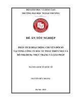 PHÂN TÍCH HOẠT ĐỘNG CHUYỂN ĐỔI SỐ TẠI TỔNG CÔNG TY ĐẦU TƯ PHÁT TRIỂN NHÀ VÀ ĐÔ THỊ (HUD) THỰC TRẠNG VÀ GIẢI PHÁP
