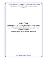 Báo cáo dtm khu xử lý chất thải rắn liên vùng huyện chợ mới