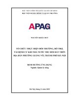 Tổ chức thực hiện bồi thường, hỗ trợ, tái Định cư khi nhà nước thu hồi Đất trên Địa bàn phường giảng võ, thành phố hà nội